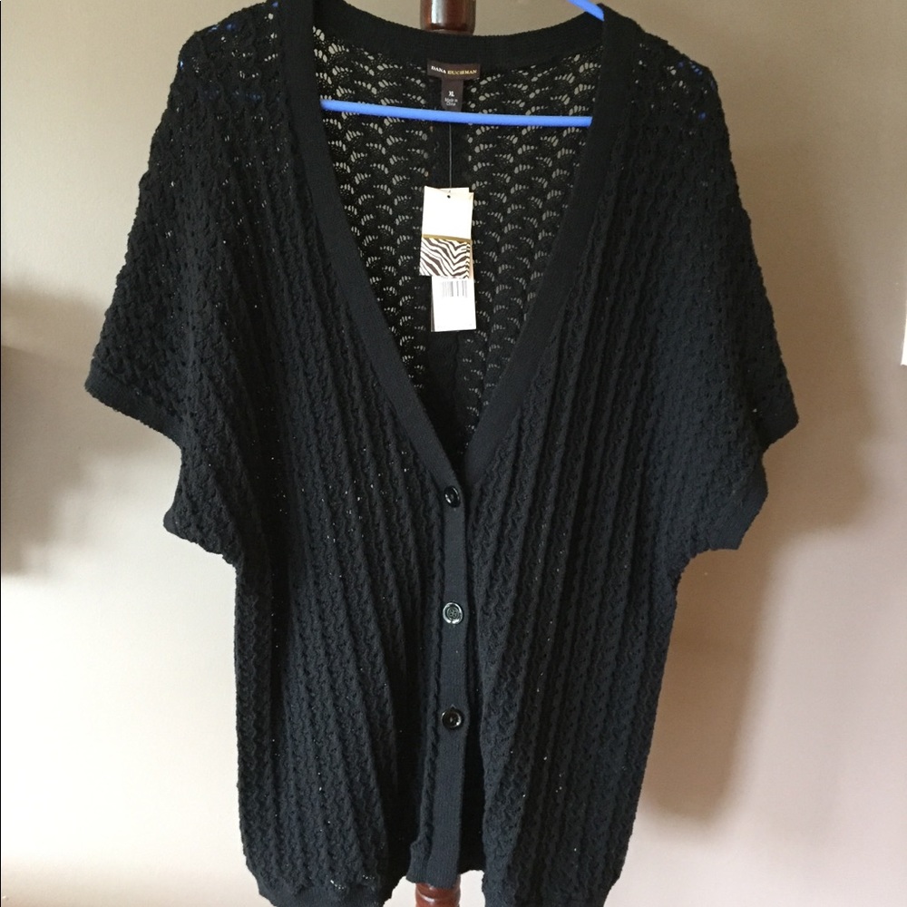 Dana Buchman XL Crocheted Cardigan NWT